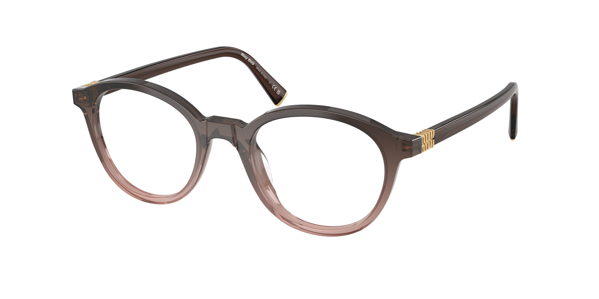 Miu Miu MU02WV Round Eyeglasses  25C1O1-Bordeaux Gradient 50-140-20 - Color Map Red