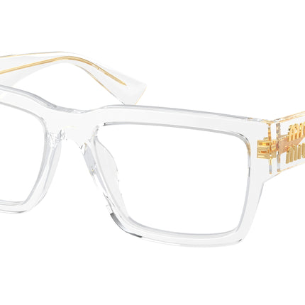 Miu Miu MU02XV Rectangle Eyeglasses  2AZ1O1-Transparent 54-140-17 - Color Map Transparent