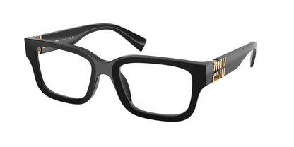 Miu Miu MU02YVF Rectangle Eyeglasses  16K1O1-Black 54-140-18 - Color Map Black
