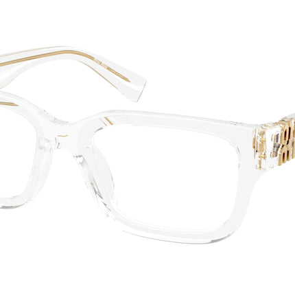 Miu Miu MU02YV Rectangle Eyeglasses  15Z1O1-Transparent 53-140-20 - Color Map Transparent