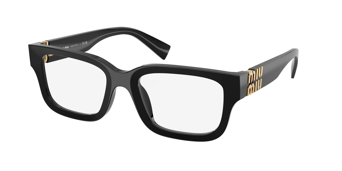 Miu Miu MU02YV Rectangle Eyeglasses  16K1O1-Black 53-140-20 - Color Map Black