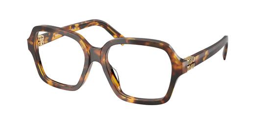 Miu Miu MU03YVF Square Eyeglasses  14L1O1-Havana Honey 54-140-16 - Color Map Tortoise