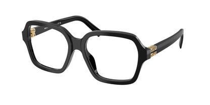 Miu Miu MU03YVF Square Eyeglasses  16K1O1-Black 54-140-16 - Color Map Black