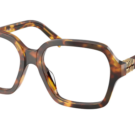 Miu Miu MU03YV Square Eyeglasses  14L1O1-Havana Honey 54-140-17 - Color Map Tortoise