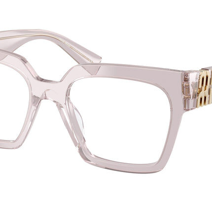 Miu Miu MU04UV Square Eyeglasses  12W1O1-Transparent Mauve 52-135-19 - Color Map Violet