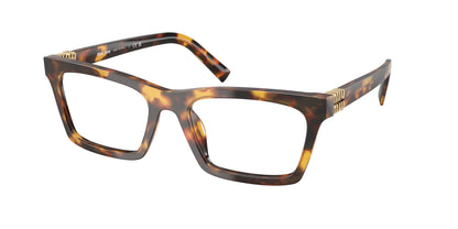 Miu Miu MU04WV Rectangle Eyeglasses  14L1O1-Havana Honey 55-140-19 - Color Map Tortoise