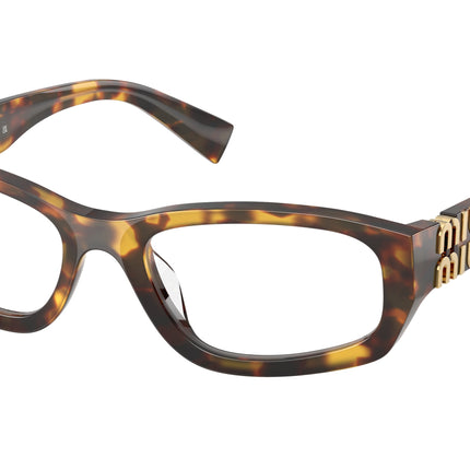 Miu Miu MU04YV Irregular Eyeglasses  14L1O1-Havana Honey 54-140-19 - Color Map Tortoise