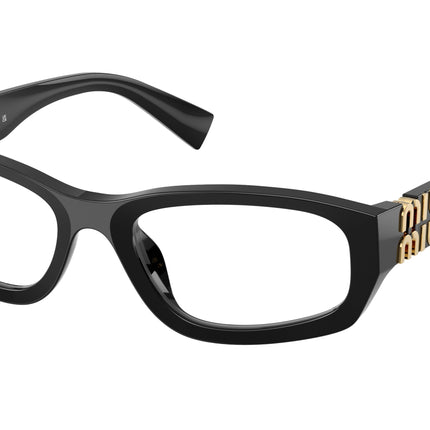 Miu Miu MU04YV Irregular Eyeglasses  16K1O1-Black 54-140-19 - Color Map Black