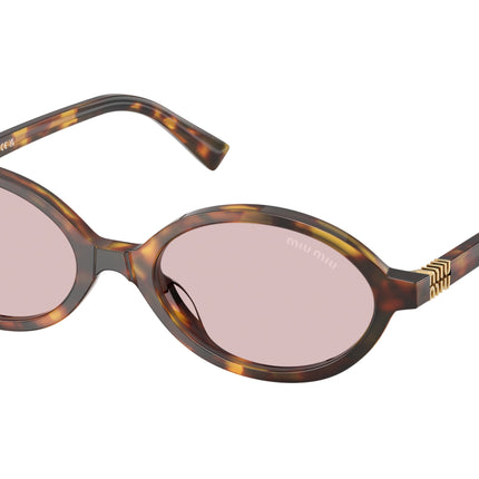 Miu Miu MU04ZSF Oval Sunglasses  14L4I0-Honey Havana 50-140-18 - Color Map Tortoise