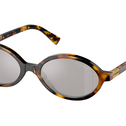 Miu Miu MU04ZS Oval Sunglasses  VAU07F-Honey Havana 50-140-18 - Color Map Tortoise