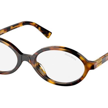 Miu Miu MU04ZS Oval Sunglasses  VAU08N-Honey Havana 50-140-18 - Color Map Tortoise