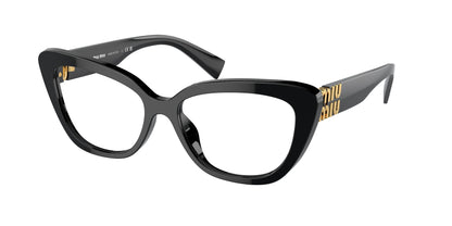 Miu Miu MU05VV Cat Eye Eyeglasses  1AB1O1-Black 55-140-16 - Color Map Black