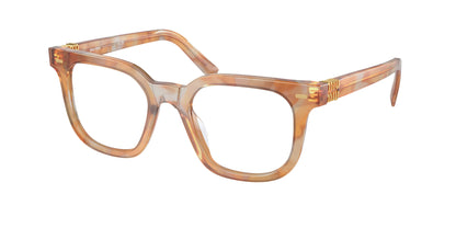 Miu Miu MU06XV Square Eyeglasses  13U1O1-Havana Cream 49-140-20 - Color Map Tortoise