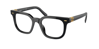 Miu Miu MU06XV Square Eyeglasses  16K1O1-Black 49-140-20 - Color Map Black