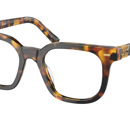 Miu Miu MU06XV Square Eyeglasses  VAU1O1-Honey Havana 49-140-20 - Color Map Tortoise