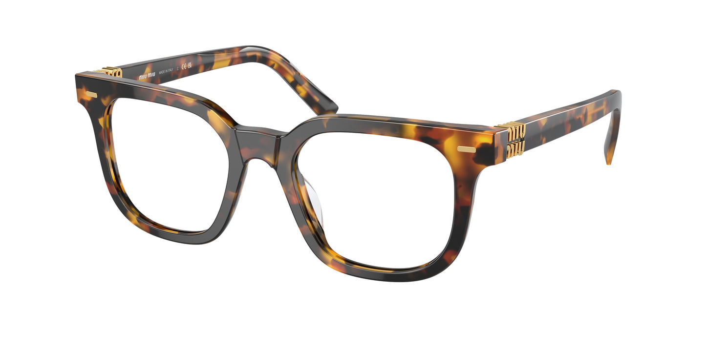 Miu Miu MU06XV Square Eyeglasses  VAU1O1-Honey Havana 49-140-20 - Color Map Tortoise