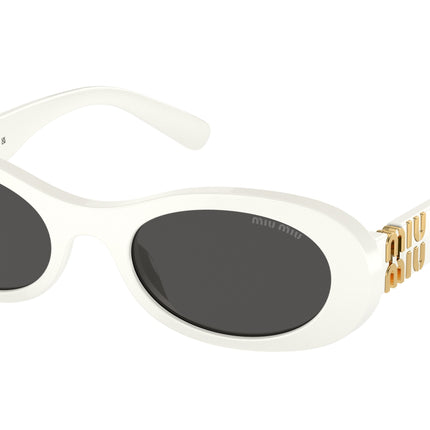 Miu Miu MU06ZS Oval Sunglasses  1425S0-White Ivory 50-140-20 - Color Map White
