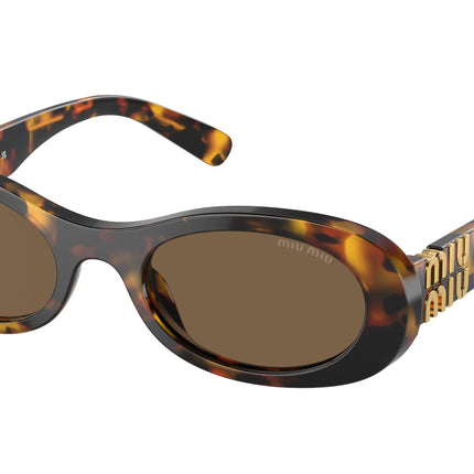 Miu Miu MU06ZS Oval Sunglasses  VAU06B-Havana 50-140-20 - Color Map Tortoise