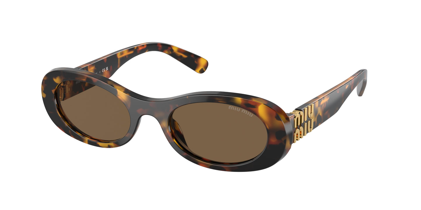 Miu Miu MU06ZS Oval Sunglasses  VAU06B-Havana 50-140-20 - Color Map Tortoise