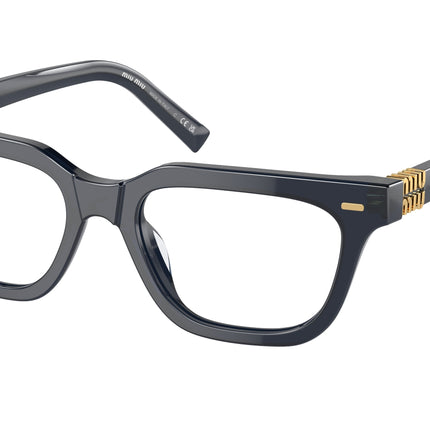 Miu Miu MU07XV Rectangle Eyeglasses  08Q1O1-Blue Crystal 53-140-18 - Color Map Blue