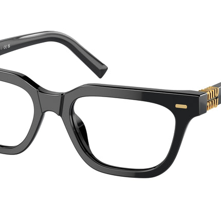 Miu Miu MU07XV Rectangle Eyeglasses  16K1O1-Black 53-140-18 - Color Map Black