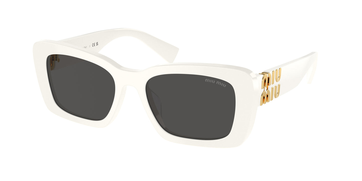 Miu Miu MU07YS Rectangle Sunglasses  1425S0-White 53-135-18 - Color Map White