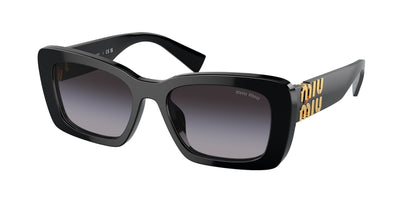 Miu Miu MU07YS Rectangle Sunglasses  1AB5D1-Black 53-135-18 - Color Map Black
