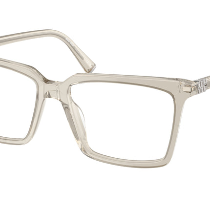 Miu Miu MU08XV Square Eyeglasses  12U1O1-Hemp Transparent 54-140-16 - Color Map Grey