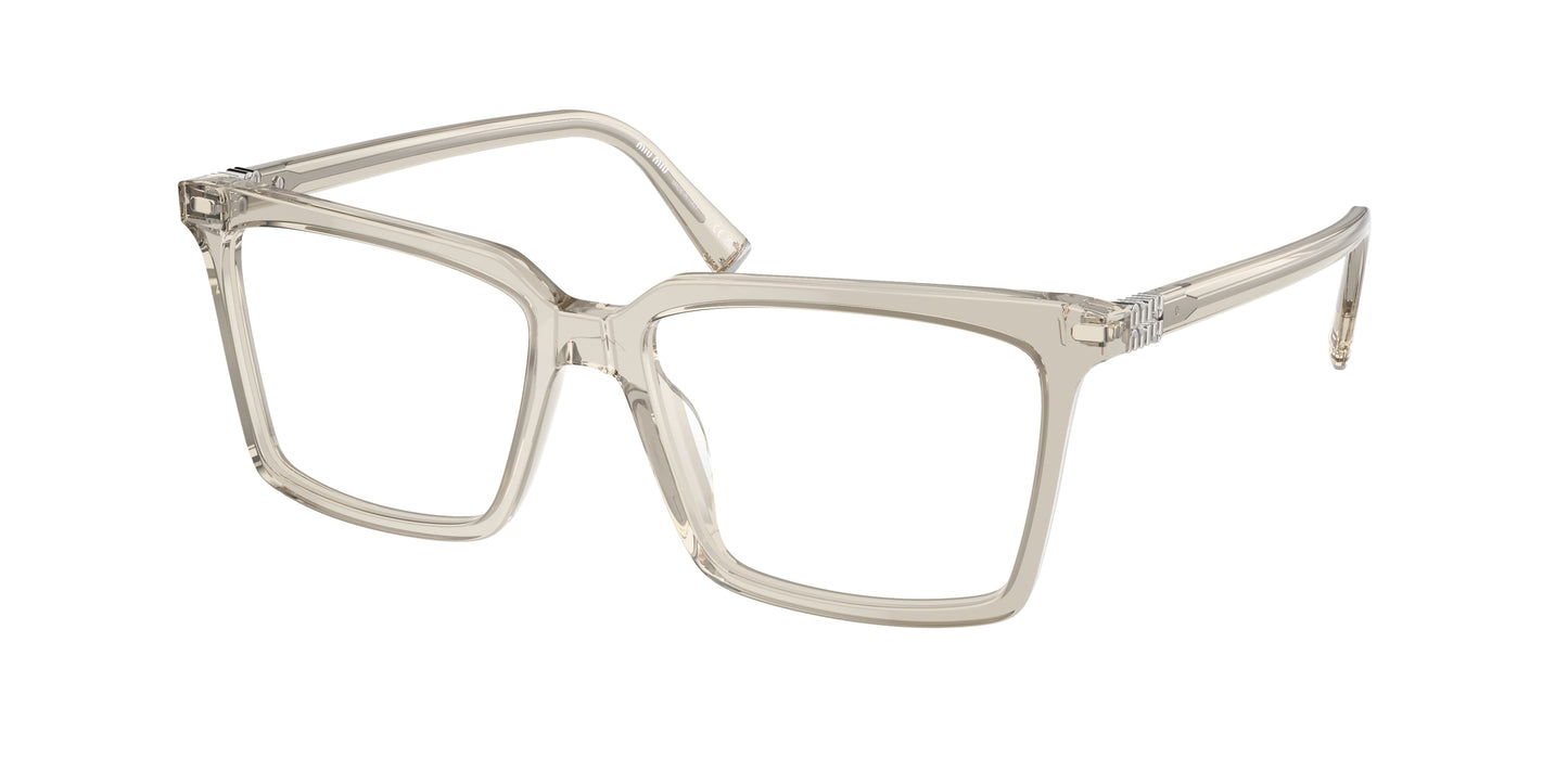 Miu Miu MU08XV Square Eyeglasses  12U1O1-Hemp Transparent 54-140-16 - Color Map Grey