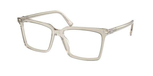 Miu Miu MU08XV Square Eyeglasses  12U1O1-Hemp Transparent 54-140-16 - Color Map Grey