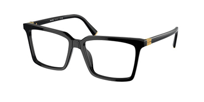 Miu Miu MU08XV Square Eyeglasses  16K1O1-Black 54-140-16 - Color Map Black