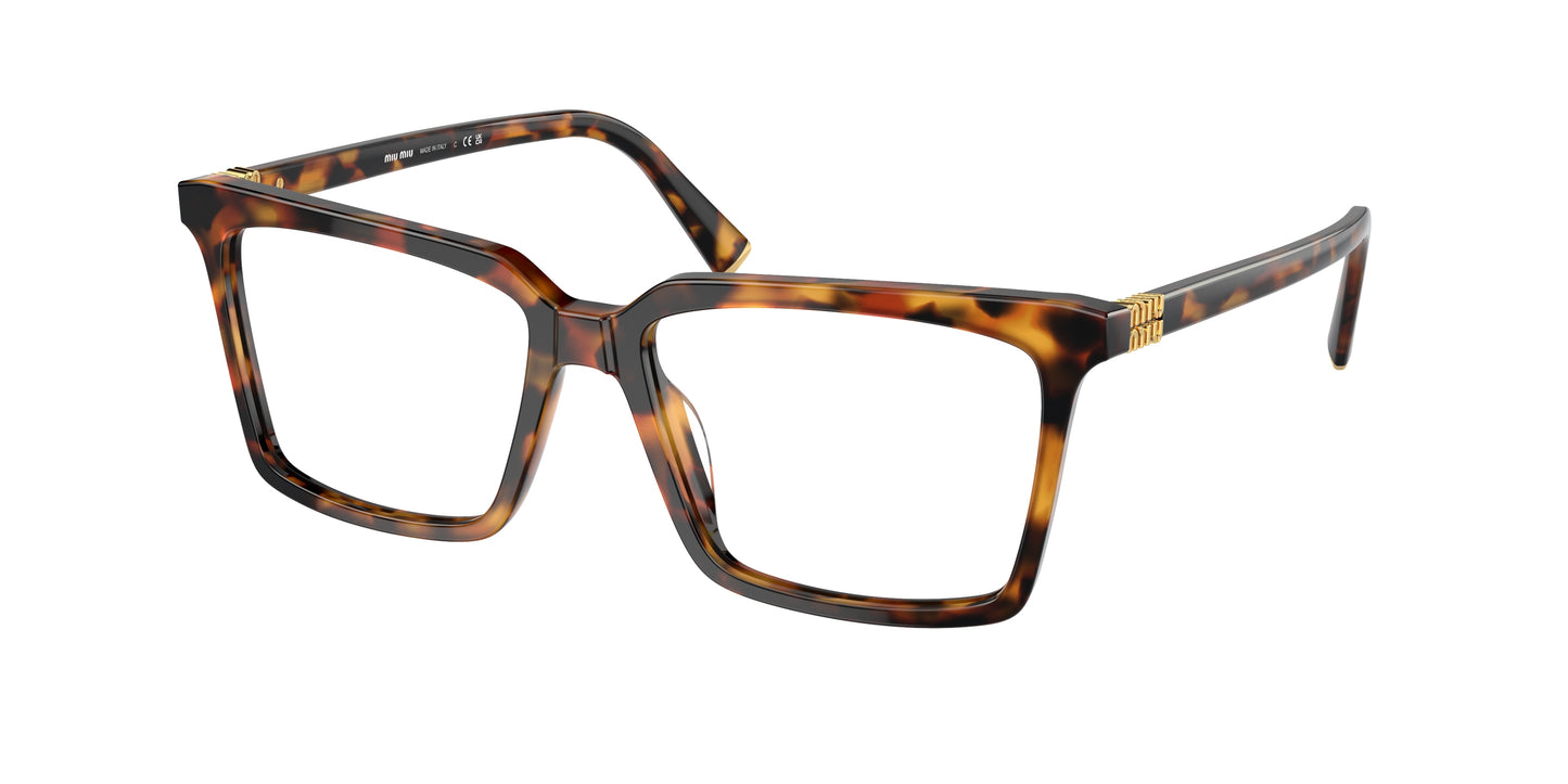 Miu Miu MU08XV Square Eyeglasses  19P1O1-Cork Havana 52-140-16 - Color Map Tortoise
