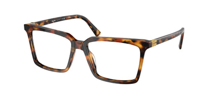 Miu Miu MU08XV Square Eyeglasses  19P1O1-Cork Havana 52-140-16 - Color Map Tortoise