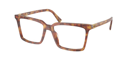 Miu Miu MU08XV Square Eyeglasses  4BW1O1-Red Havana 54-140-16 - Color Map Tortoise