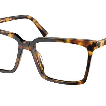 Miu Miu MU08XV Square Eyeglasses  VAU1O1-Honey Havana 54-140-16 - Color Map Tortoise