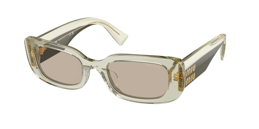 Miu Miu MU08YS Rectangle Sunglasses  13M04F-Juta 51-140-21 - Color Map Beige