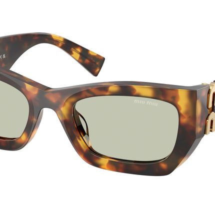 Miu Miu MU09WS Rectangle Sunglasses  14L50O-Honey Havana 53-135-22 - Color Map Tortoise