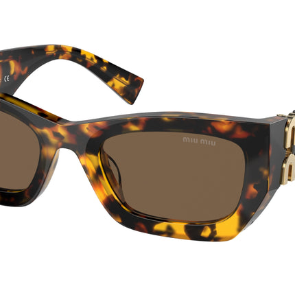Miu Miu MU09WS Rectangle Sunglasses  VAU06B-Honey Havana 53-135-22 - Color Map Tortoise