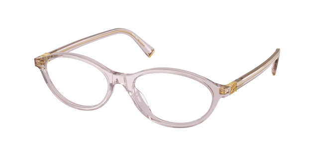 Miu Miu MU09XV Oval Eyeglasses  12W1O1-Trasparent Mauve 54-140-17 - Color Map Violet