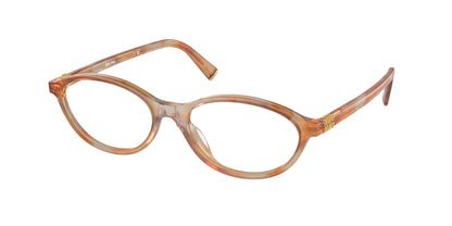 Miu Miu MU09XV Oval Eyeglasses  13U1O1-Cream Havana 54-140-17 - Color Map Tortoise