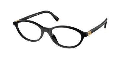 Miu Miu MU09XV Oval Eyeglasses  16K1O1-Black 54-140-17 - Color Map Black