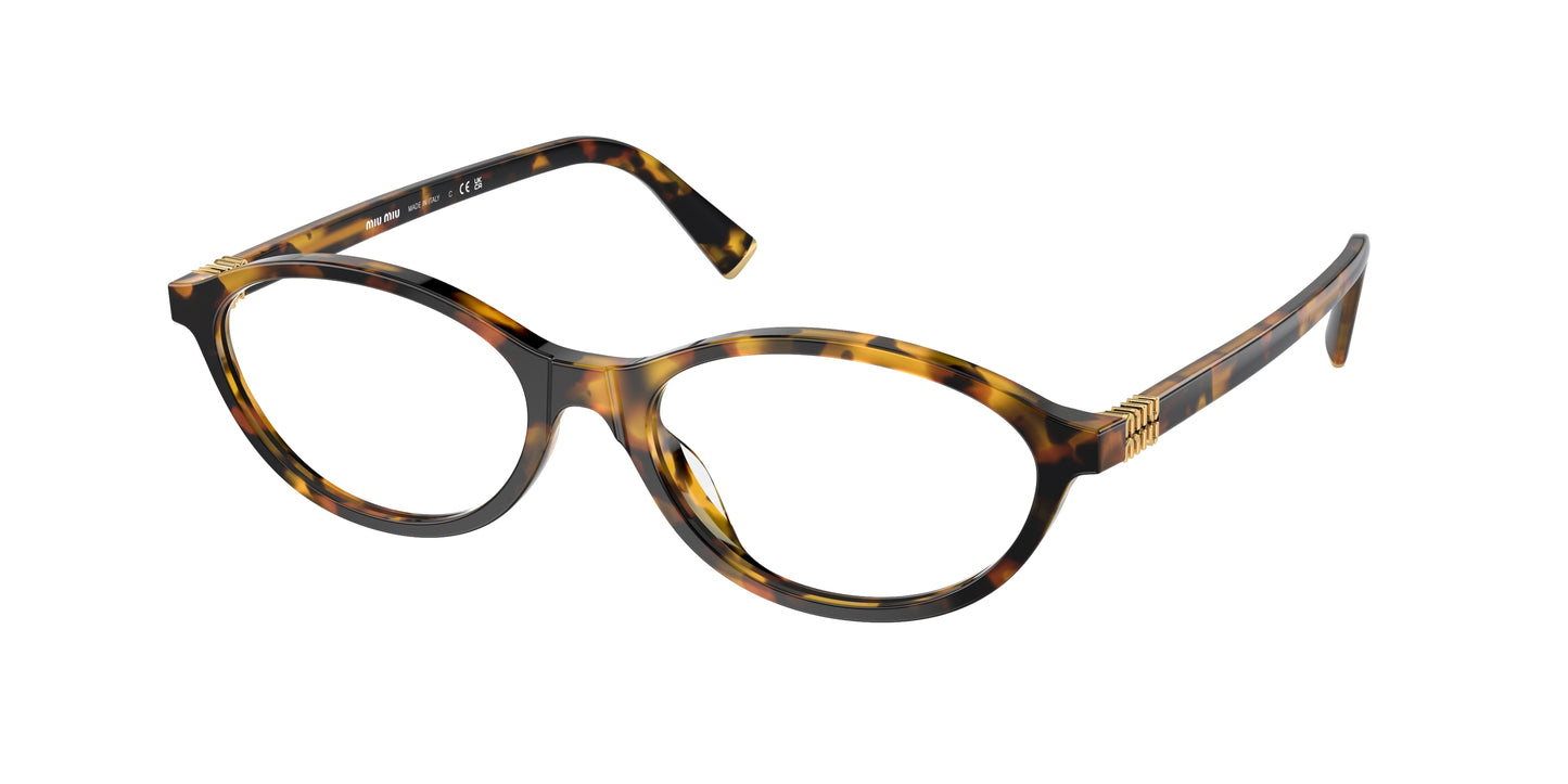 Miu Miu MU09XV Oval Eyeglasses  VAU1O1-Honey Havana 54-140-17 - Color Map Tortoise