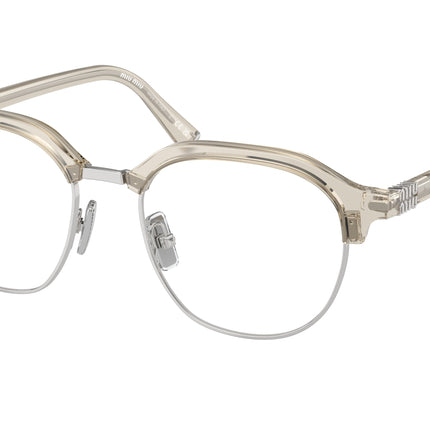 Miu Miu MU10XV Phantos Eyeglasses  12U1O1-Hemp Trasparent 50-140-18 - Color Map Grey