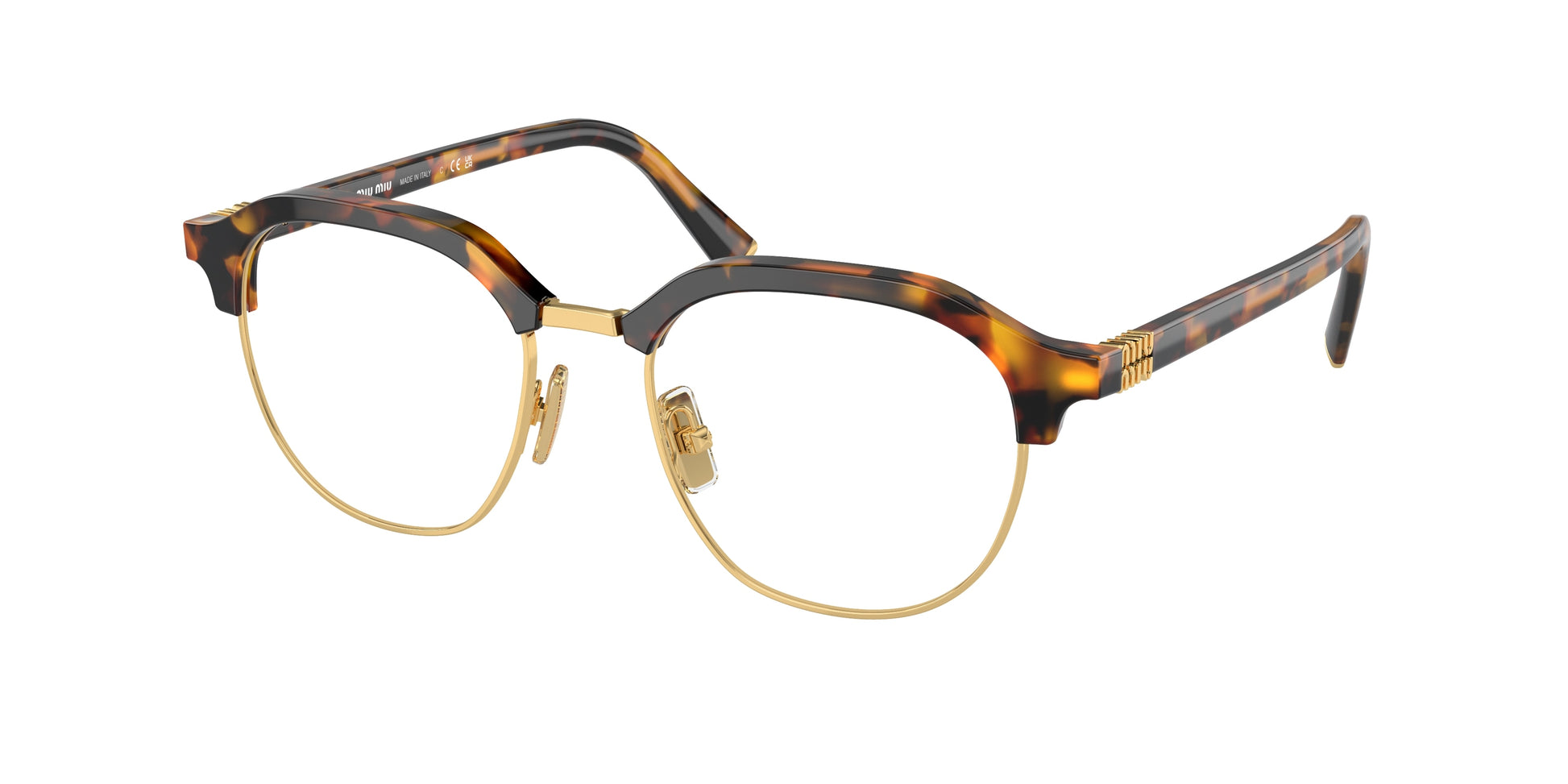 Miu Miu MU10XV Phantos Eyeglasses  VAU1O1-Honey Havana 50-140-18 - Color Map Tortoise