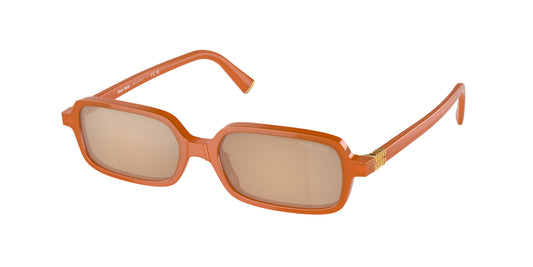 Miu Miu MU11ZSF Rectangle Sunglasses  11V40D-Turmeric Opal 52-140-15 - Color Map Brown