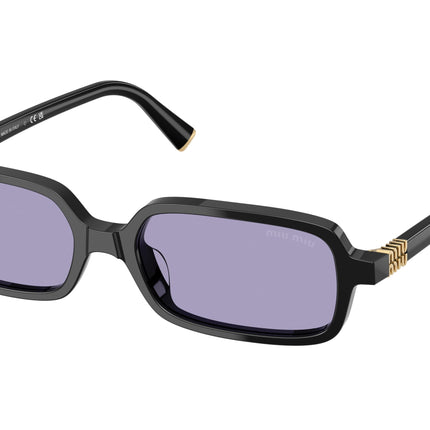 Miu Miu MU11ZSF Rectangle Sunglasses  16K01O-Black 52-140-15 - Color Map Black