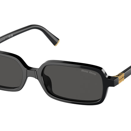 Miu Miu MU11ZSF Rectangle Sunglasses  16K5S0-Black 52-140-15 - Color Map Black