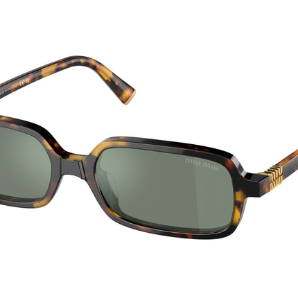 Miu Miu MU11ZSF Rectangle Sunglasses  VAU04M-Honey Havana 52-140-15 - Color Map Tortoise