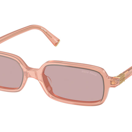 Miu Miu MU11ZS Rectangle Sunglasses  20I60V-Opaline Pink 51-140-16 - Color Map Pink