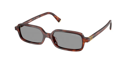 Miu Miu MU11ZS Rectangle Sunglasses  21C40O-Havana Mahogany 51-140-16 - Color Map Tortoise